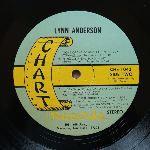 Lynn Anderson – Lynn Anderson With Strings - 1971 Country - 12" Vinyl LP CHS-104 - Picture 7 of 10